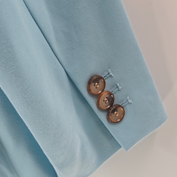 Talbots Light Blue Double-Breasted Blazer and Pants - Picture 7 of 12